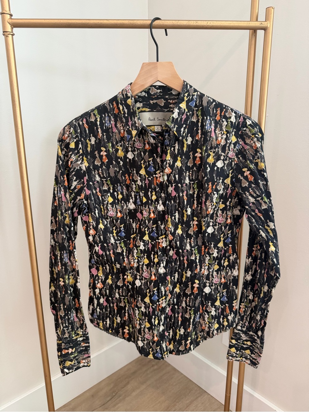 Paul Smith Black Printed Button-Up Shirt Sunday in the Park Shirt